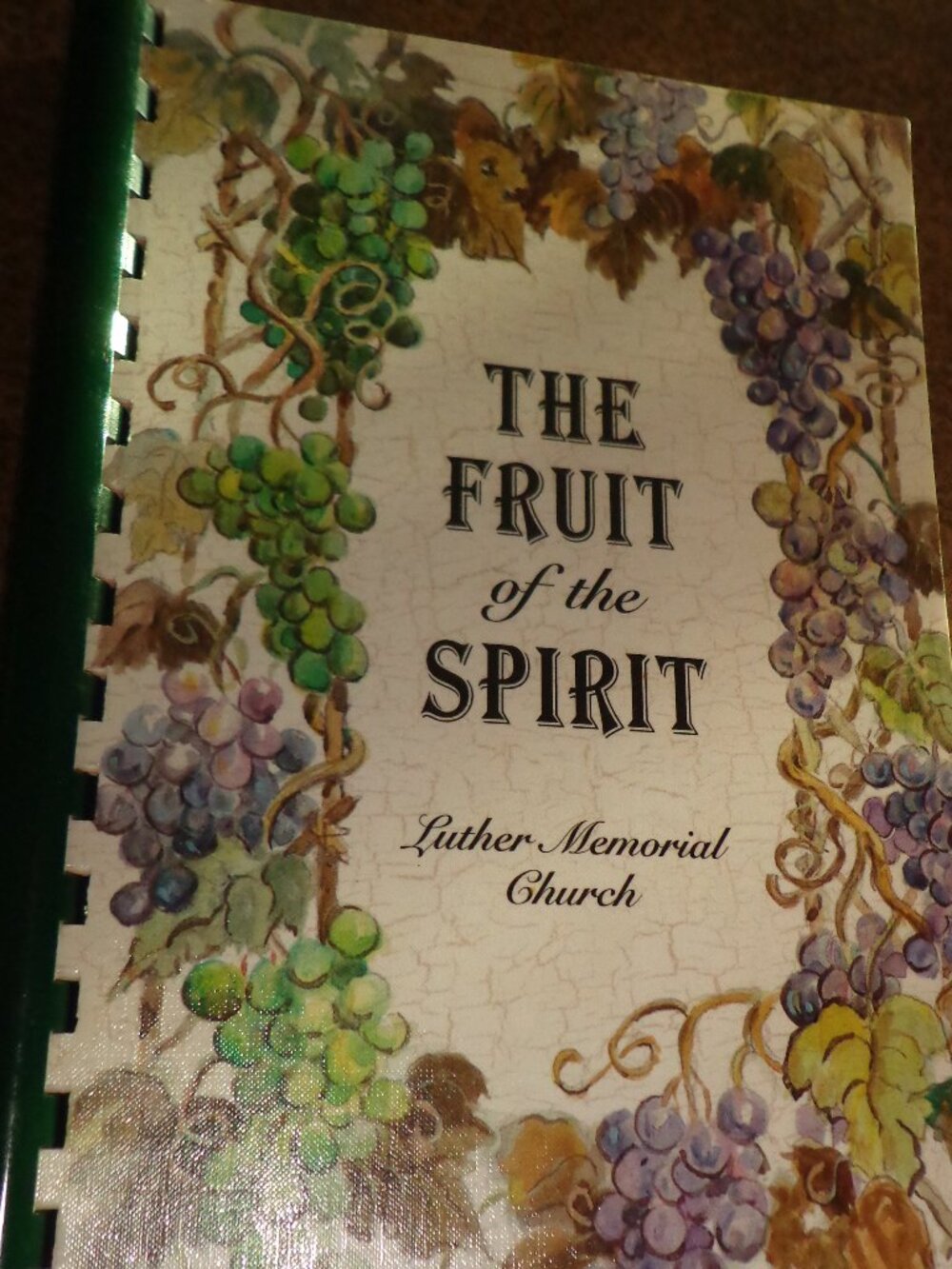 NEW Spiralbound Cookbook THE FRUIT of the SPIRIT Luther Memorial Church 82 Pgs.